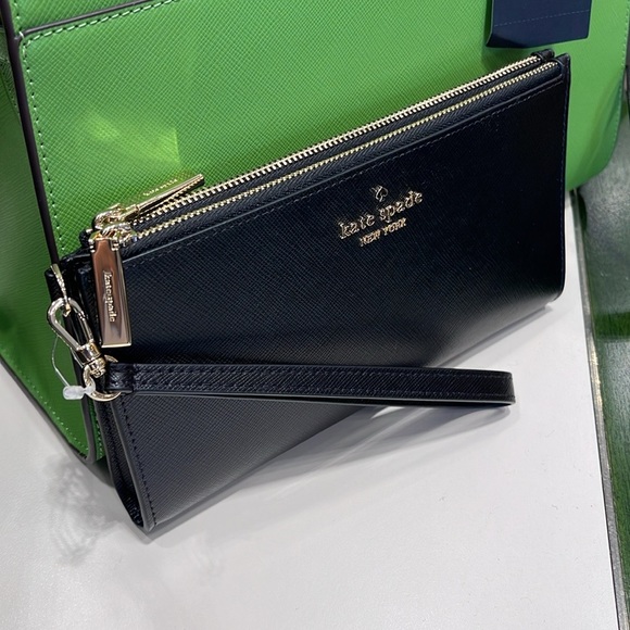 Kate Spade Madison Double Zip Wristlet Wallet Phone Case 
Black 
NWT - Picture 2 of 16